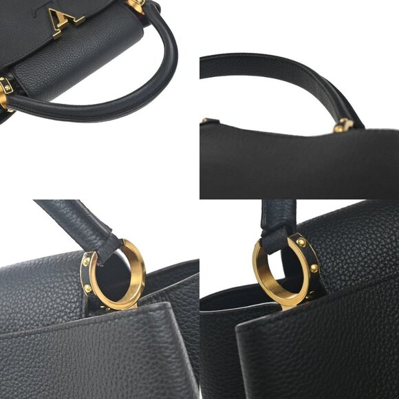 LOUIS VUITTON Capucines MM 2Way Hand Bag Taurillon Leather Black M48864 388RF604 - Picture 8 of 15